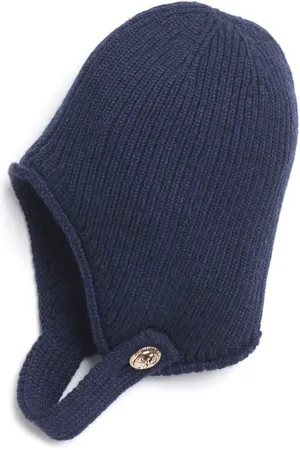Barrie Gerippte Beanie mit Riemen-Detail
