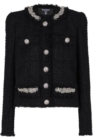 Balmain Bestickte Tweed-Jacke