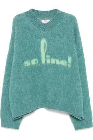 MARTINE ROSE Gebürsteter Pullover mit V-Ausschnitt