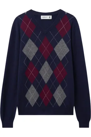 PRINGLE OF SCOTLAND Kaschmirpullover mit Argyle-Muster