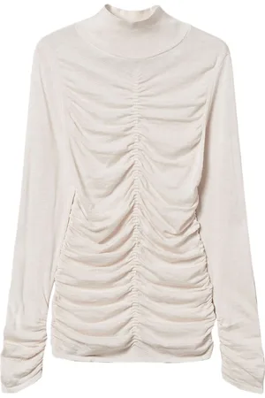 Twin-Set Geraffter Pullover mit Stehkragen