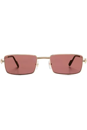 Cartier Sonnenbrille mit eckigem Gestell