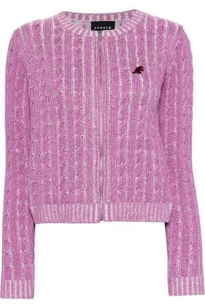 AGNÈS B. Cardigan mit Logo-Applikation