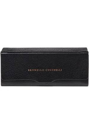 Brunello Cucinelli Sonnenbrillenetui aus strukturiertem Leder