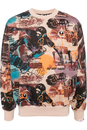 A Bathing Ape Hoodie mit Moonface-Print
