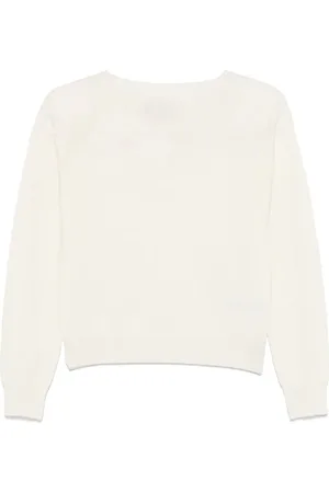 Ermanno Firenze Pullover mit Blumenstickerei