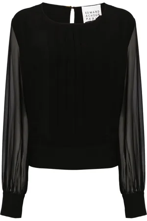 Edward Achour Paris Semi-transparente Bluse