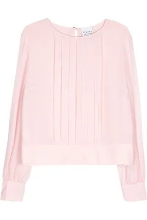 Edward Achour Paris Transparente Bluse mit Falten
