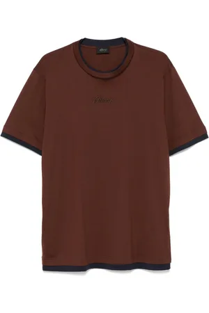 BRIONI T-Shirt mit Logo-Stickerei