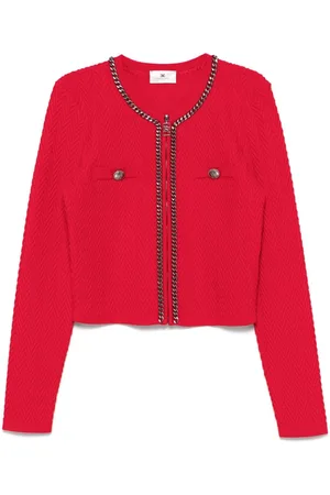 Elisabetta Franchi Cardigan mit Fischgrätenmuster
