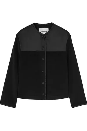 Jil Sander Fleecejacke mit Kontrasteinsätzen