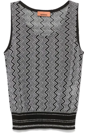 Missoni Lamé-Oberteil mit Zickzackmuster