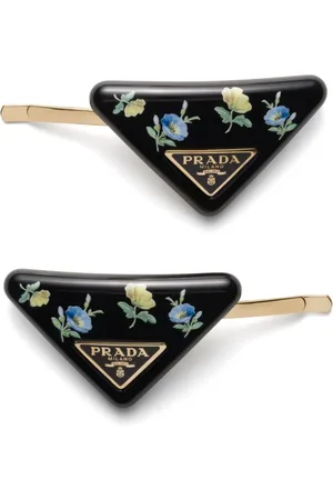 Prada Haarspangen mit Blumen-Print (2er-Set)