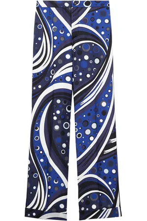 Puccini Seidenhose mit Fontane-Print