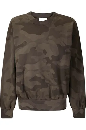 ARIES Distressed-Sweatshirt mit Camouflage-Print