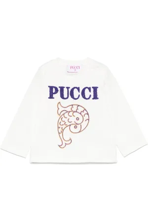 PUCCI Junior T-Shirt mit Logo-Stickerei