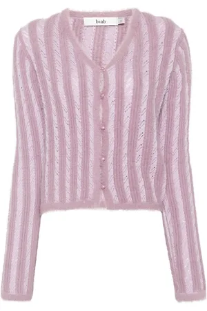 B+AB Cardigan in Kontraststrick
