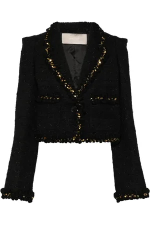 Elie saab Tweed-Jacke mit Pailletten