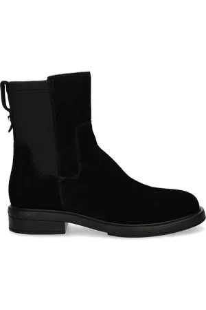 HUGO BOSS Stiefel aus Wildleder mit Logo-Schild
