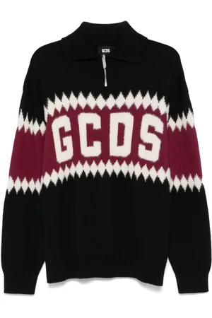 GCDS Pullover mit Logo-Intarsie