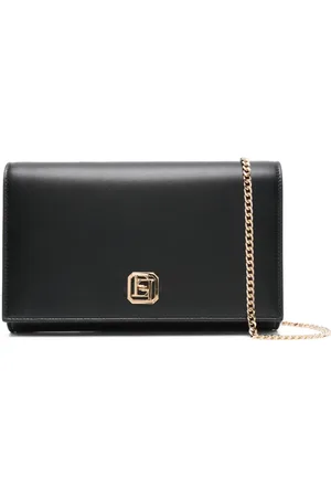 Elisabetta Franchi Clutch mit Logo-Drehverschluss