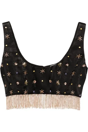 FORTE FORTE Cropped-Top mit Perlen