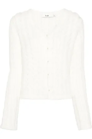 B+AB Cardigan in Kontraststrick