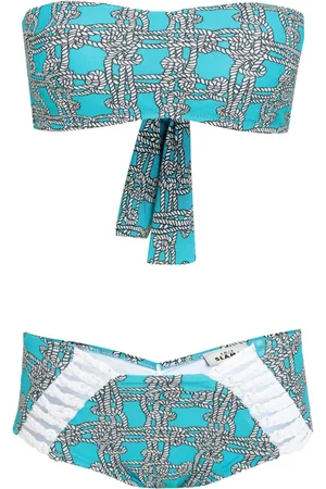 AMIR SLAMA Bikini mit grafischem Print