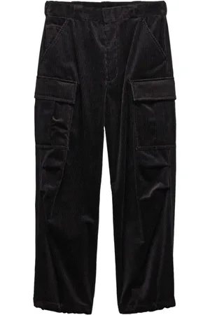 Prada Tapered-Hose aus Cord mit Triangel-Emaille