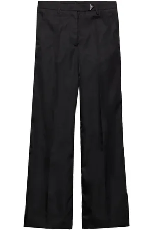 Prada Gerade Hose mit Triangel-Logo
