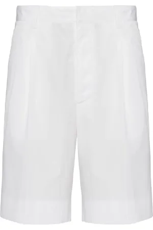Prada Popeline-Shorts mit Logo-Patch