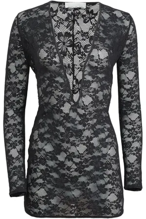 FLEUR DU MAL Le Stretch Minikleid mit tiefem Ausschnitt