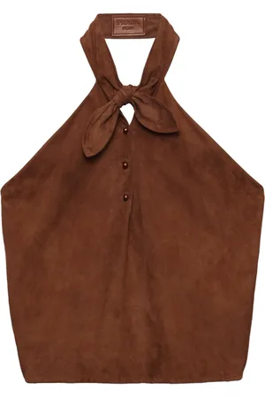 Prada Neckholder-Top aus Wildleder