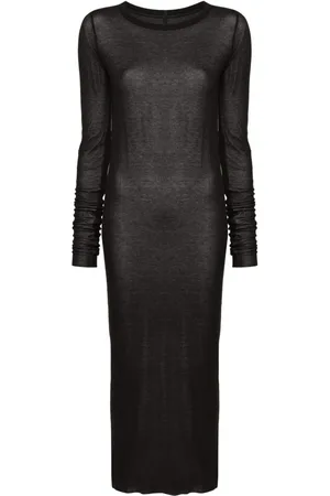 Rick Owens Midikleid aus geripptem Strick