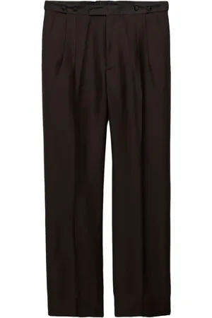 Prada Wide-Leg-Hose mit Bundfalten