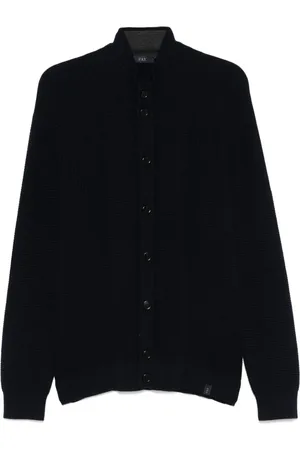 FAY Cardigan mit Waffelstrick-Muster