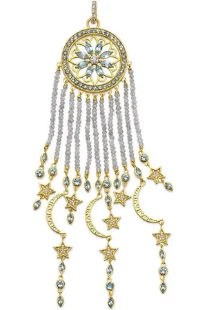 BUDDHA MAMA 20kt Dream Catcher Gelbgoldanhänger mit Diamanten