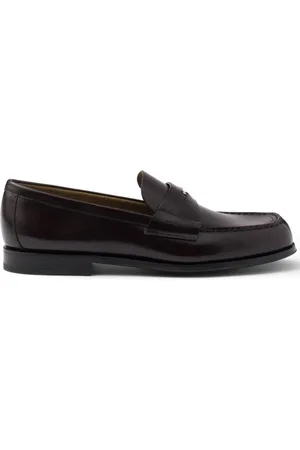 Prada Loafer aus gebürstetem Leder