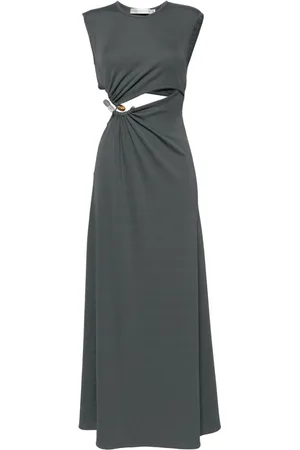 CHRISTOPHER ESBER Trägerkleid mit konkaven Steinen