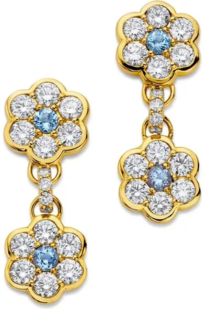 BUDDHA MAMA 20kt Flower Gelbgoldohrringe mit Diamanten
