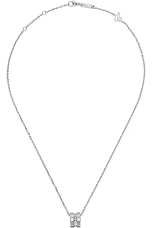 Chopard 18kt Ice Cube Weißgoldhalskette mit Diamanten
