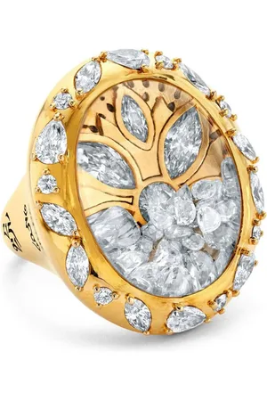 BUDDHA MAMA 20kt Gelbgoldring mit Diamanten