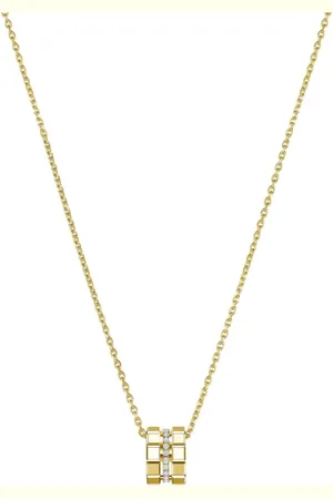 Chopard 18kt Ice Cube Gelbgoldhalskette mit Diamanten