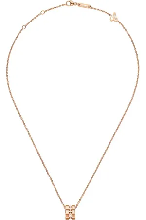 Chopard 18kt Ice Cube Rotgoldhalskette mit Diamanten