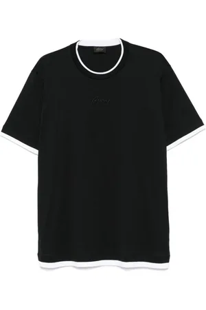 BRIONI T-Shirt mit Logo-Stickerei