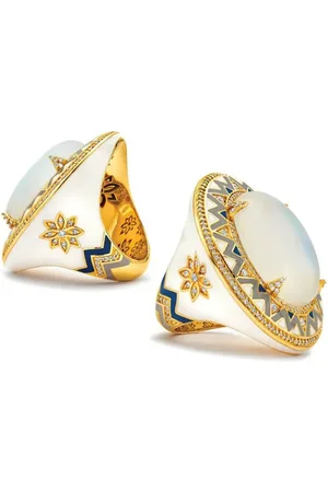 BUDDHA MAMA 20kt Gelbgoldring mit Mondstein
