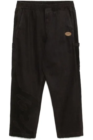 A Bathing Ape Gerade Hose mit Logo-Patch