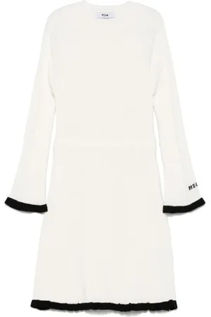 Msgm Geripptes Strickkleid