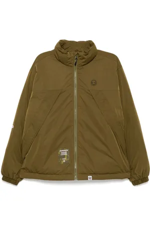 A Bathing Ape Wattierte Moonface Jacke mit Logo