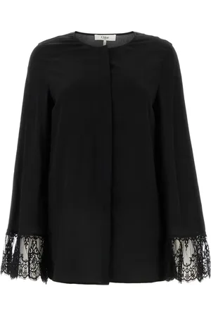 Chloé Kragenlose Bluse aus Chinakrepp